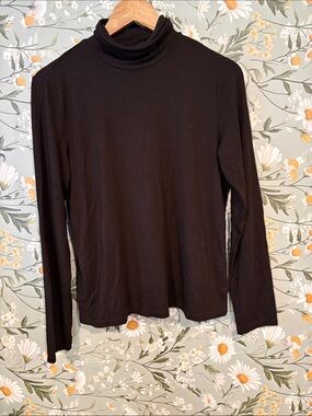 Ralph Lauren Brown Long Sleeve Turtleneck Top - Classic Knit